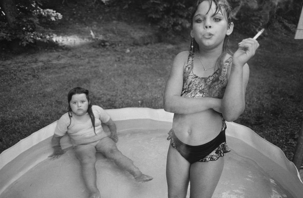 Amanda and her cousin Amy, Valdese, North Carolina, USA, 1990