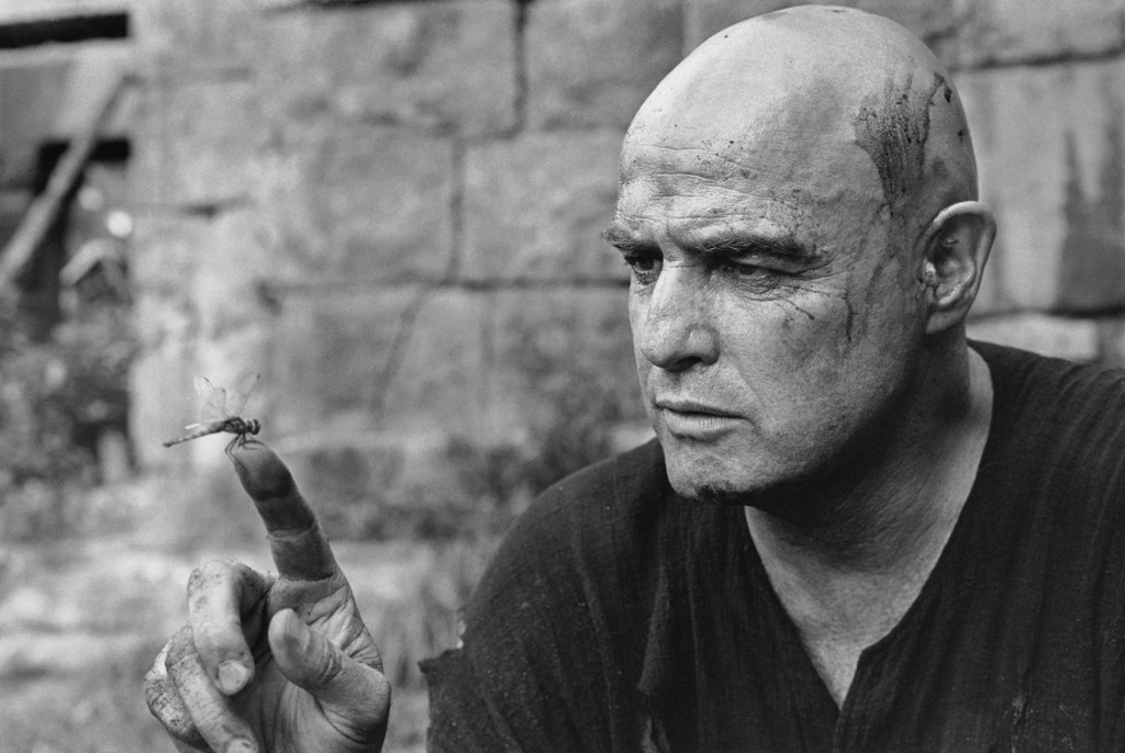 Marlon Brando fascinated by a dragonfly, Apocalypse Now, Pagsanjan, Philippines, 1976